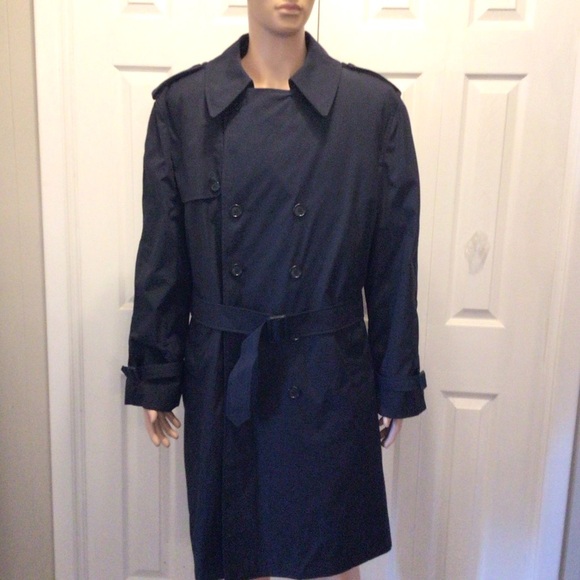 VTG Center Mfg. Co Mens US Military Navy Blue All Weather Trench Coat Size 46R - Picture 13 of 15